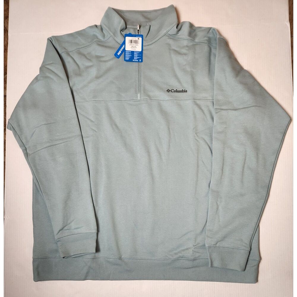 Columbia Hart Mountain II Half Zip Men’s 3XT 3XL Tall Crushed Blue